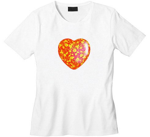 Белая футболка «Сердце»