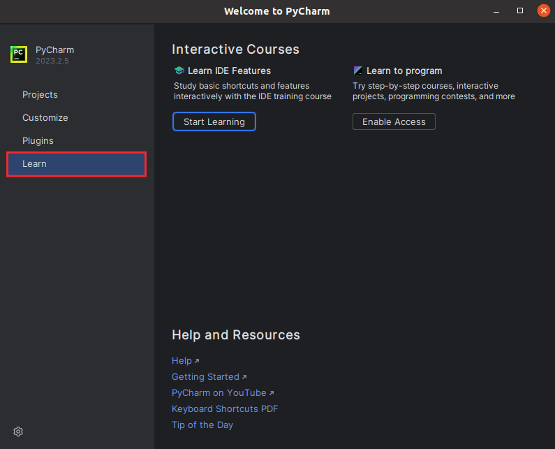 pycharm linux 10