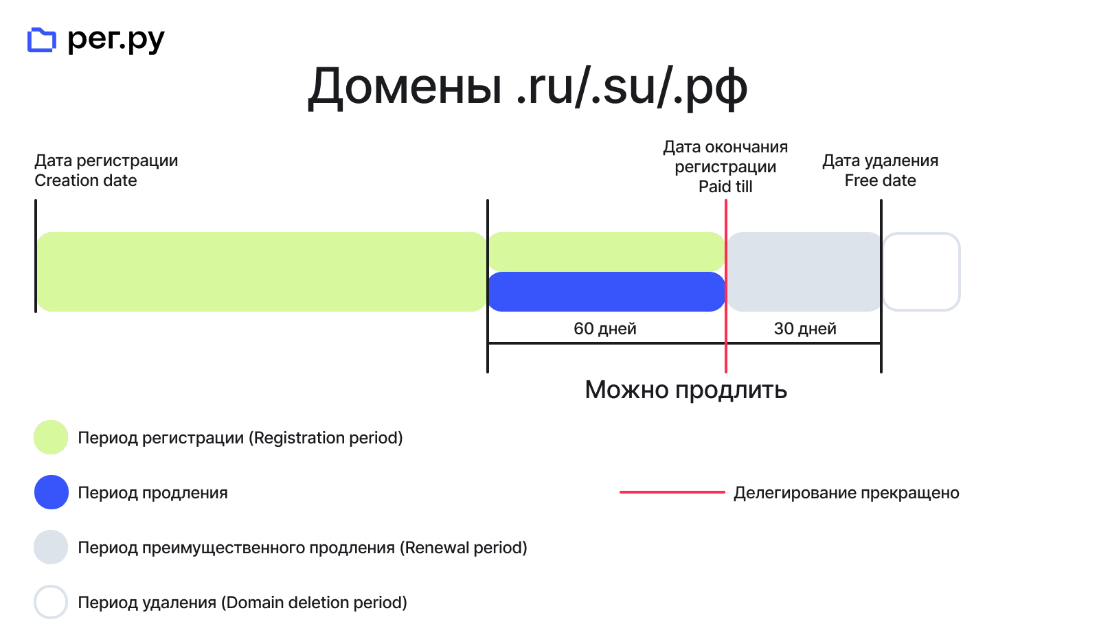 Срок регистрации домена | Рег.ру