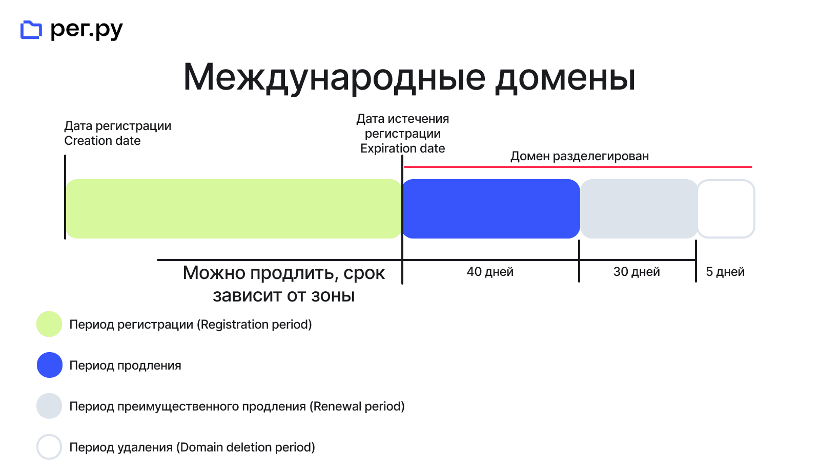 Срок регистрации домена | Рег.ру