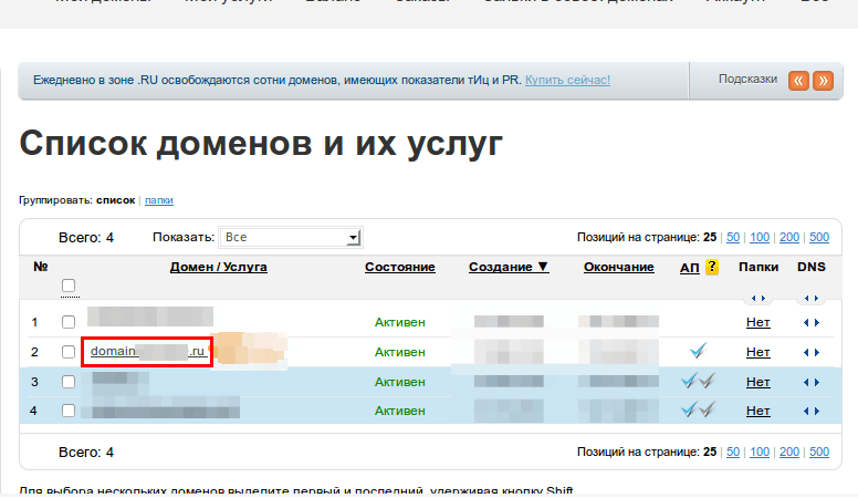 мои домены