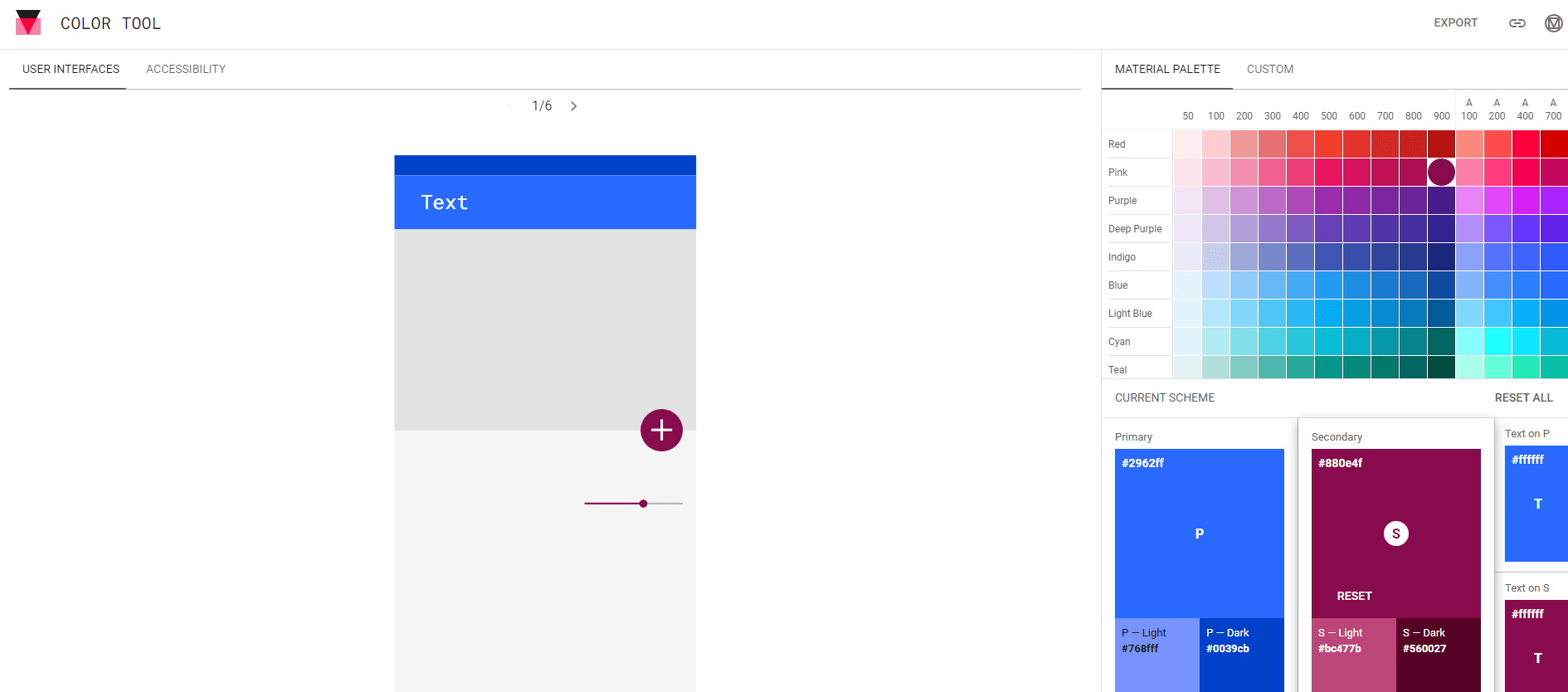 Интерфейс Material Design 
